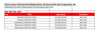 Schedule