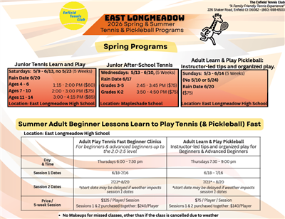 Spring/Summer Tennis 2026