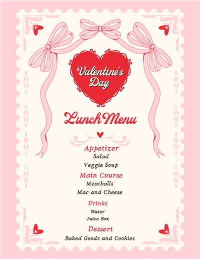 Someone Special Menu